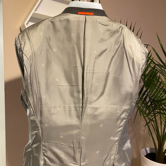 Isaia Napoli Wool blend Sport Coat In Notting Grey - Picture 7 of 8